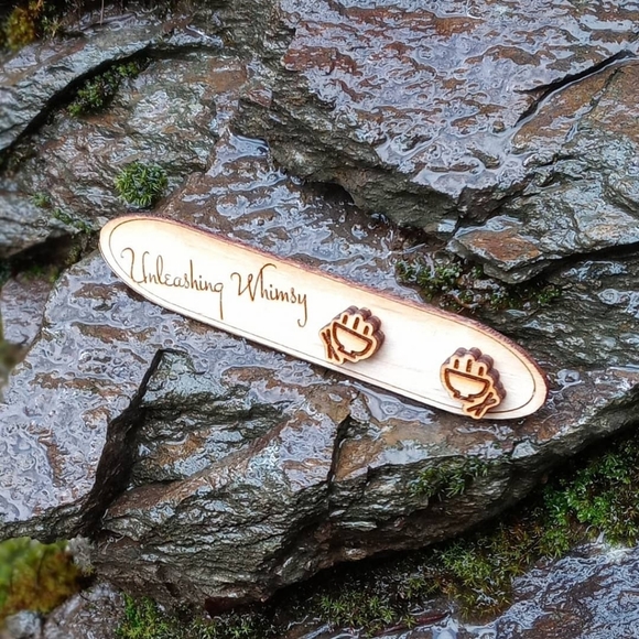 Wooden Pho Earrings ~ Wooden Ramen Earrings - Picture 3 of 3